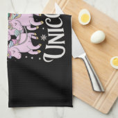 Weihnachten glaube ich an Weihnachten und Einhörne Geschirrtuch (Viertel Falte)