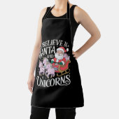 Weihnachten glaube ich an Weihnachten und Einhörne Schürze (InSitu)