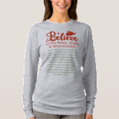 Weihnachten Glaube Jesus Light Gray Long Sleeve T-Shirt (Vorderseite)