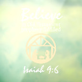 Weihnachten Glaube Krippe Prophezeiung Fensteraufkleber (Blatt 3)