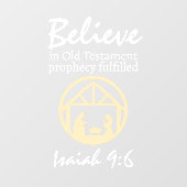 Weihnachten Glaube Krippe Prophezeiung Fensteraufkleber (Blatt)