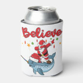 Weihnachten glaube Santa reiten nwhal mit santa Dosenkühler (Kanne Vorderseite)