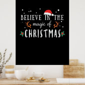 Weihnachten glauben an den Zauber der Weihnachtsze Poster (Küche)