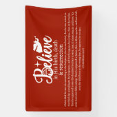 Weihnachten glauben an Jesus Krippe Rot Banner (Vertikal)