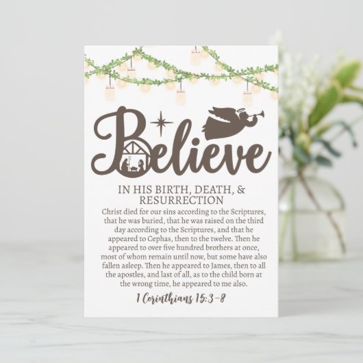 Weihnachten Glauben Jesus Krippe Jar Lights (Stehend Vorderseite)