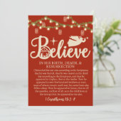 Weihnachten Glauben Jesus Krippe Red Jar Lights (Stehend Vorderseite)