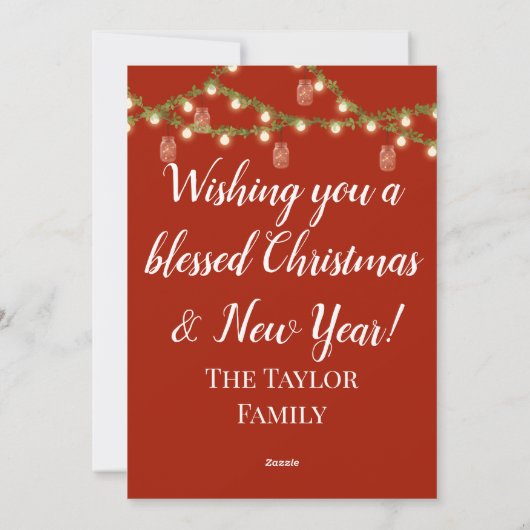 Weihnachten Glauben Jesus Krippe Rote Mason Lichte (Rückseite)