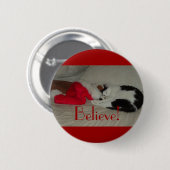 Weihnachten Glauben Kätzchen Katze Button (Vorne & Hinten)