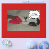 Weihnachten glauben Schwarz und Weiß Kitten Flyer (Einzeln)