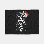 Weihnachten - Glauben Sie den Weihnachtsmann glaub Fleecedecke (Vorderseite (Horizontal))