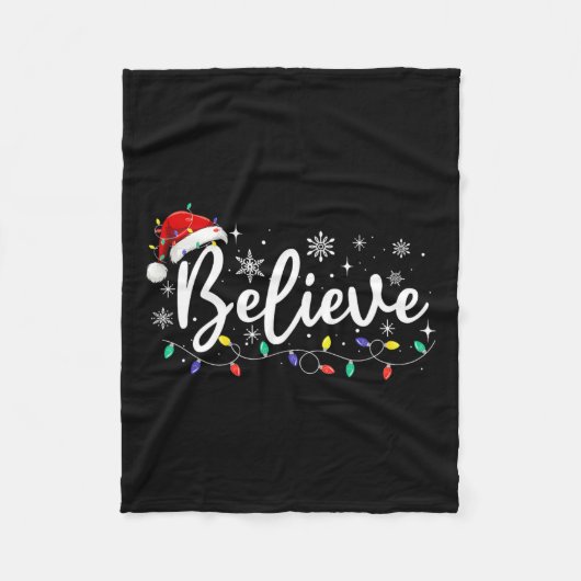 Weihnachten - Glauben Sie den Weihnachtsmann glaub Fleecedecke (Vorderseite)
