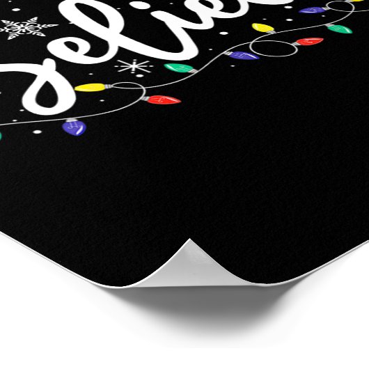 Weihnachten - Glauben Sie den Weihnachtsmann glaub Poster (Ecke)