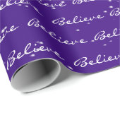 Weihnachten glauben Text und Schneeflocken Wrappin Geschenkpapier (Rolleneckpunkt)