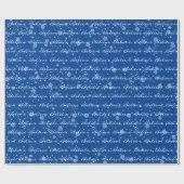 Weihnachten glauben Text und Schneeflocken Wrappin Geschenkpapier (Flach)