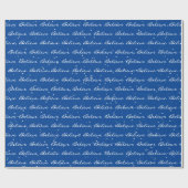 Weihnachten glauben Text und Schneeflocken Wrappin Geschenkpapier (Flach)