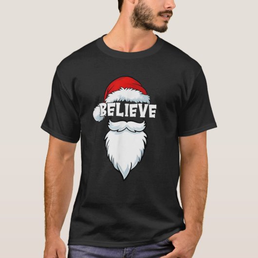 Weihnachten Glauben Weihnachtsmann hat Kostüm Xmas T-Shirt (Vorderseite)
