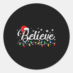 Weihnachten Glauben Weihnachtsmann Weihnachten Fam Runder Aufkleber