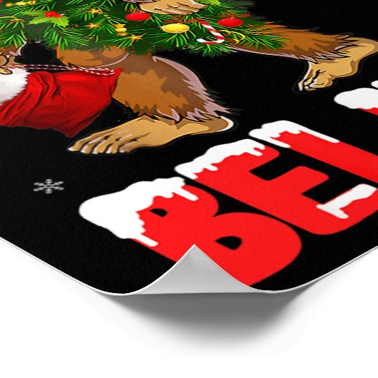 Weihnachten glaubt Bigfoot Funny Weihnachten Baum Poster (Ecke)