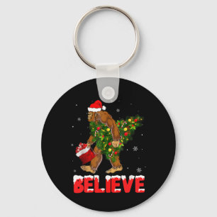 Weihnachten glaubt Bigfoot Funny Weihnachten Baum  Schlüsselanhänger