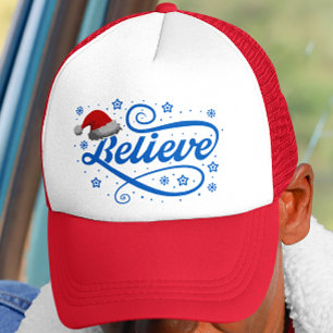 Weihnachten glaubt Weihnachtsmann - Rote Weihnacht Truckerkappe