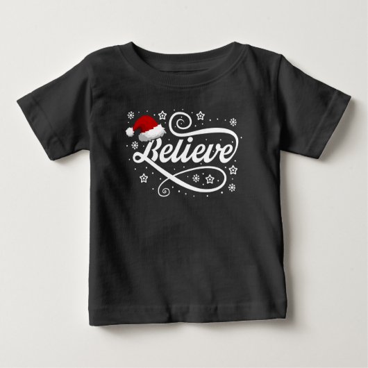 Weihnachten glaubt Weihnachtsmann - Weihnachtsmann Baby T-shirt (Vorderseite)