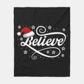 Weihnachten glaubt Weihnachtsmann - Weihnachtsmann Fleecedecke (Vorderseite)