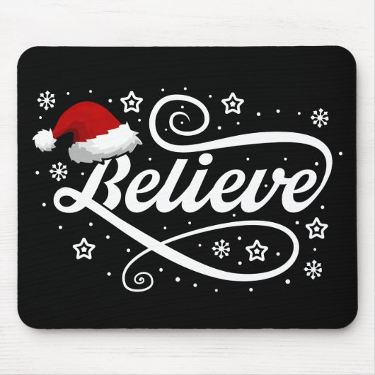 Weihnachten glaubt Weihnachtsmann - Weihnachtsmann Mousepad (Vorne)