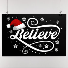 Weihnachten glaubt Weihnachtsmann - Weihnachtsmann Poster