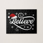 Weihnachten glaubt Weihnachtsmann - Weihnachtsmann Puzzle (Horizontal)