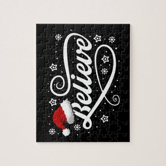 Weihnachten glaubt Weihnachtsmann - Weihnachtsmann Puzzle (Vertikal)