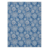 Weihnachten-Glitzer-Eisräder und Schneeflocken-Bla Tischdecke (Vorderseite)