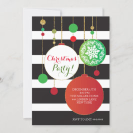 Weihnachten Glitzer Ornamente Party Einladungen