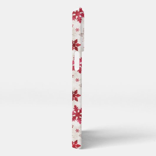 Weihnachten Glitzer Schneeflocken Alle Optionen iP iPhone Hülle (Rechte Seite)