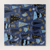 Weihnachten Glitzer: Vintages Muster Puzzle (Horizontal)