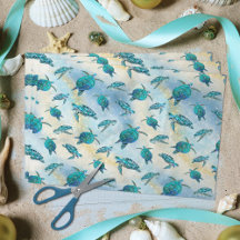 Weihnachten Glitzer Watercolor Sea Turtle