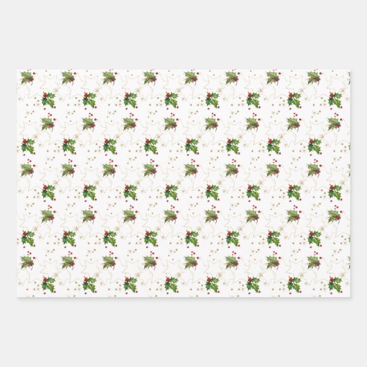 Weihnachten, Glocken und Sterne Geschenkpapier Set (Vorderseite 3)