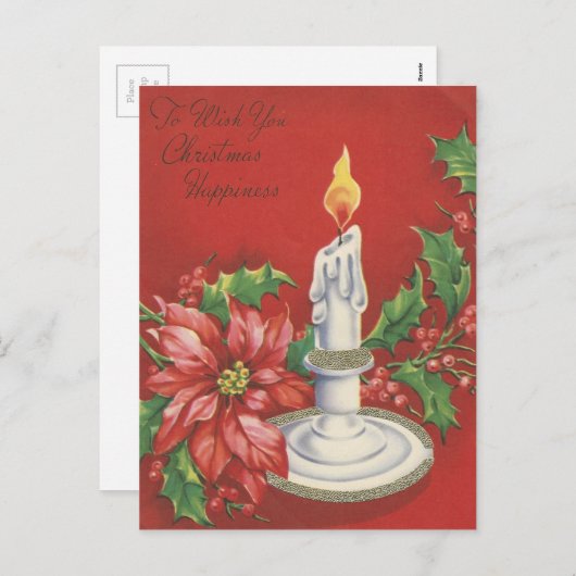 Weihnachten-Glück Feiertagspostkarte (Vorne/Hinten)