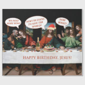 Weihnachten glücklich Geburtstag Jesus Comic Stil Geschenkpapier (Flach)
