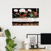 Weihnachten glücklich Geburtstag Jesus Comic Stil  Poster (Heimbüro)