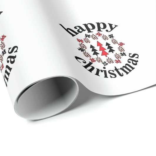 Weihnachten glücklich Weihnachten Geschenkpapier (Rolleneckpunkt)