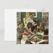 Weihnachten, glückliche Familiengeschenke Feiertagskarte (Vorne/Hinten)