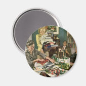 Weihnachten, glückliche Familiengeschenke Magnet (Vorderseite/Rückseite)