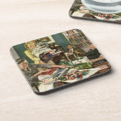 Weihnachten, glückliche Familiengeschenke Untersetzer (Linke Seite)