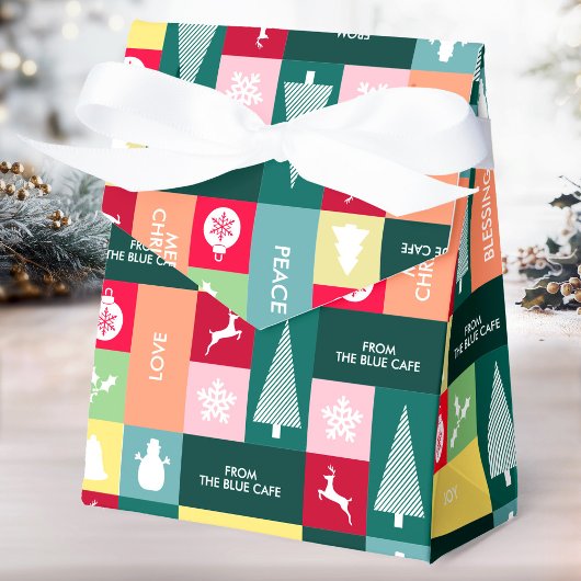 Weihnachten glückliche Tage Moderner Firmenname Geschenkschachtel