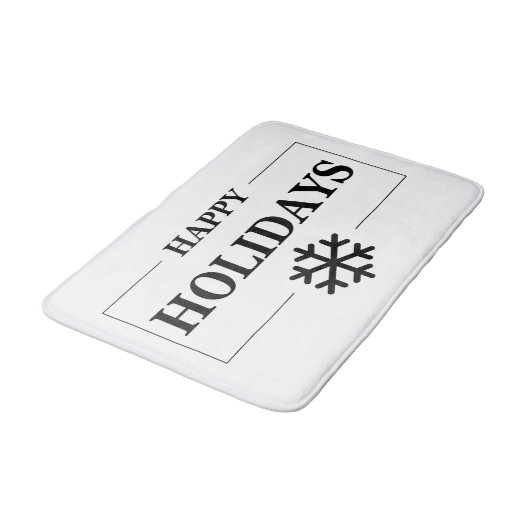 Weihnachten glücklichen Urlaub Custom Geschenk Mer Badematte (Schrägansicht)