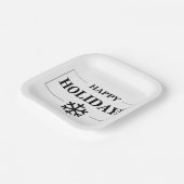 Weihnachten glücklichen Urlaub Custom Geschenk Mer Pappteller (Gewinkelt)