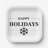 Weihnachten glücklichen Urlaub Custom Geschenk Mer Pappteller (Vorderseite)