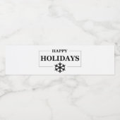 Weihnachten glücklichen Urlaub Custom Geschenk Mer Wasserflaschenetikett (Einzelnes Label)