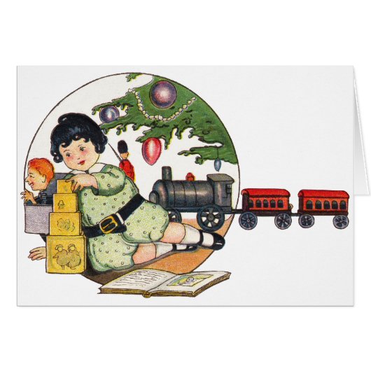 Weihnachten, glücklicher Junge spielen mit Spielze (Vorderseite (Horizontal))