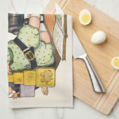 Weihnachten, glücklicher Junge spielen mit Spielze Geschirrtuch (Viertel Falte)